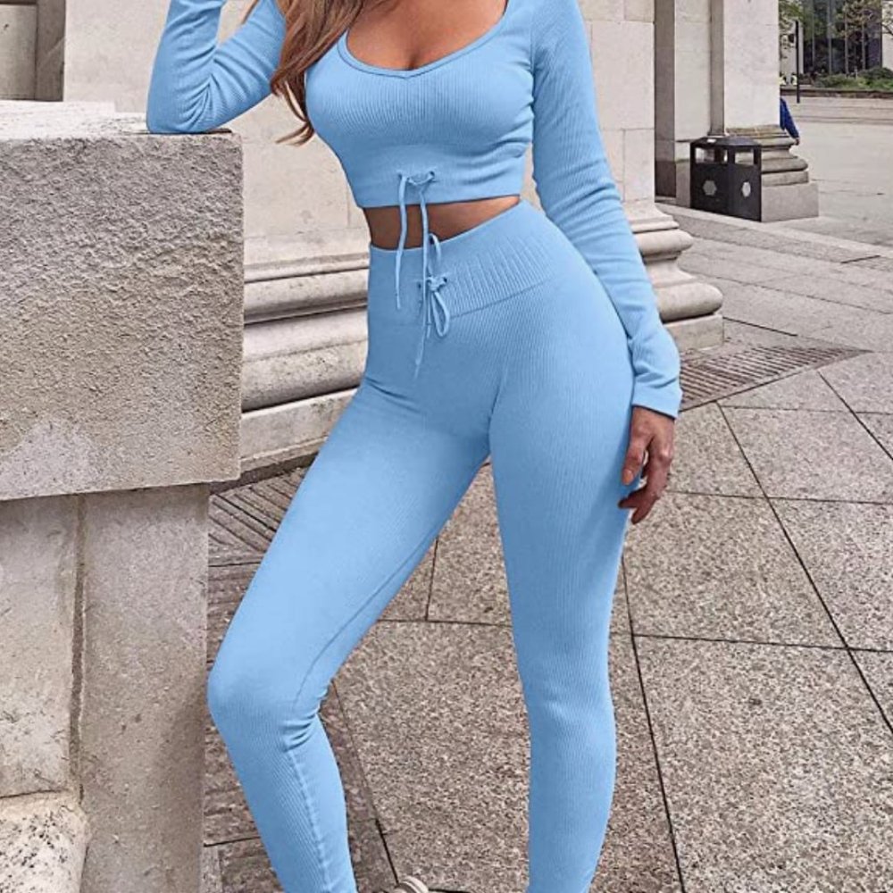 Ribbed High Waist Leggings Size Small